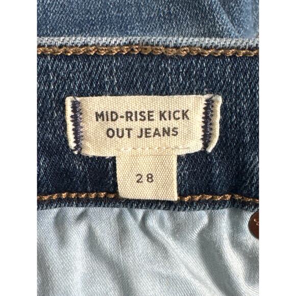 NWOT Madewell Mid Rise Kick Out Crop Jeans in Lenoir Wash Size 28 - Picture 12 of 14